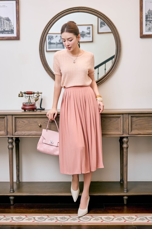 Sixdo Salmon Knit Blouse